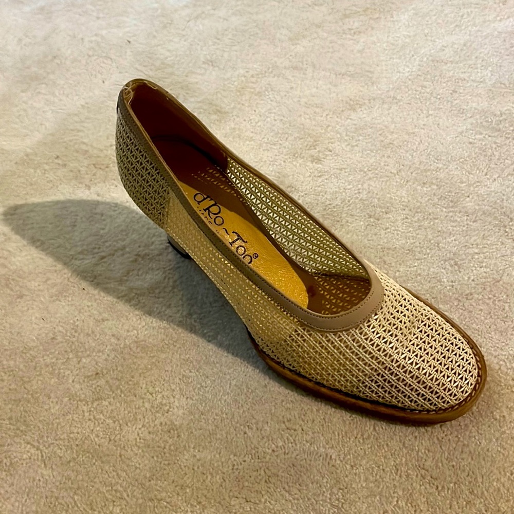 Italian Mesh and Leather high heel shoes